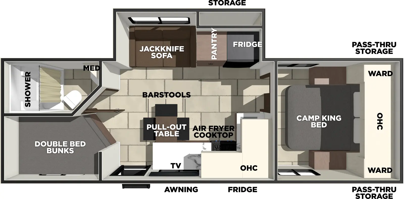 Tracer 250BH Floorplan